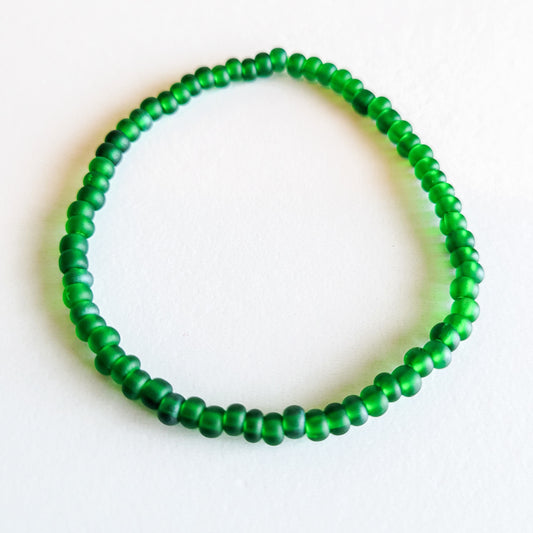 Frosted Evergreen Stretch Bracelet