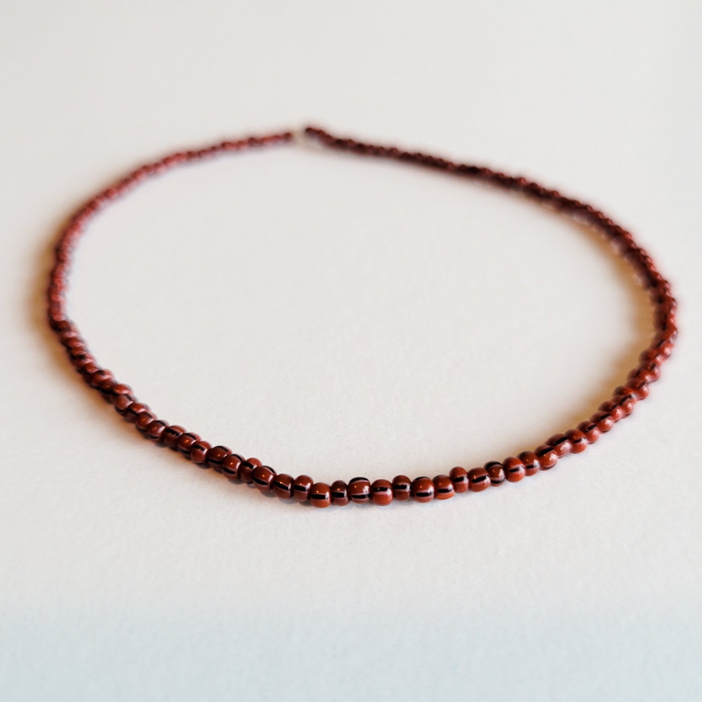 Burgundy Stripe Stretch Bracelet