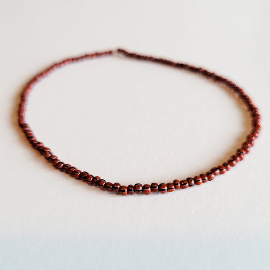 Burgundy Stripe Stretch Bracelet