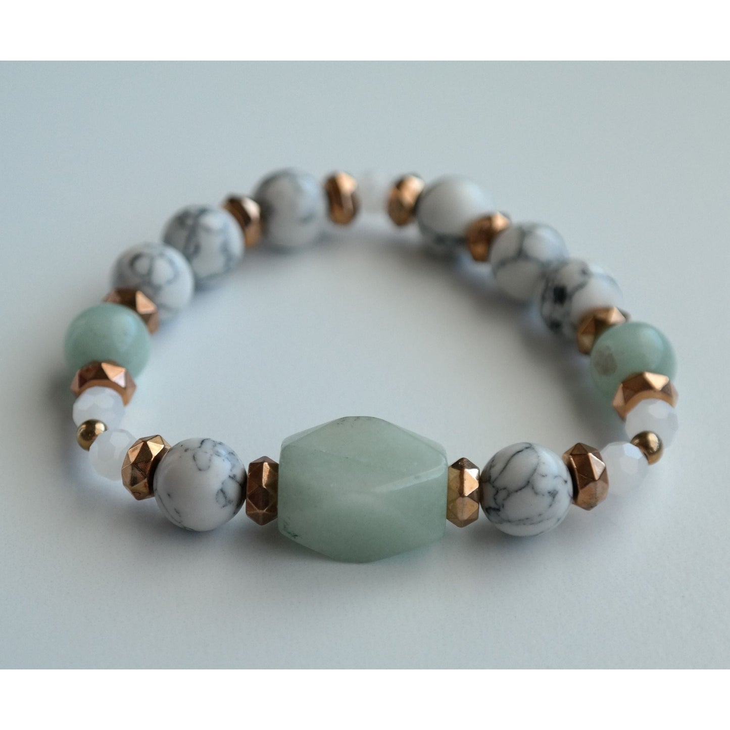 Mint Stone Chunky Stretch Bracelet