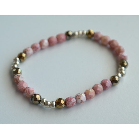 Pink Hued Stretch Bracelet