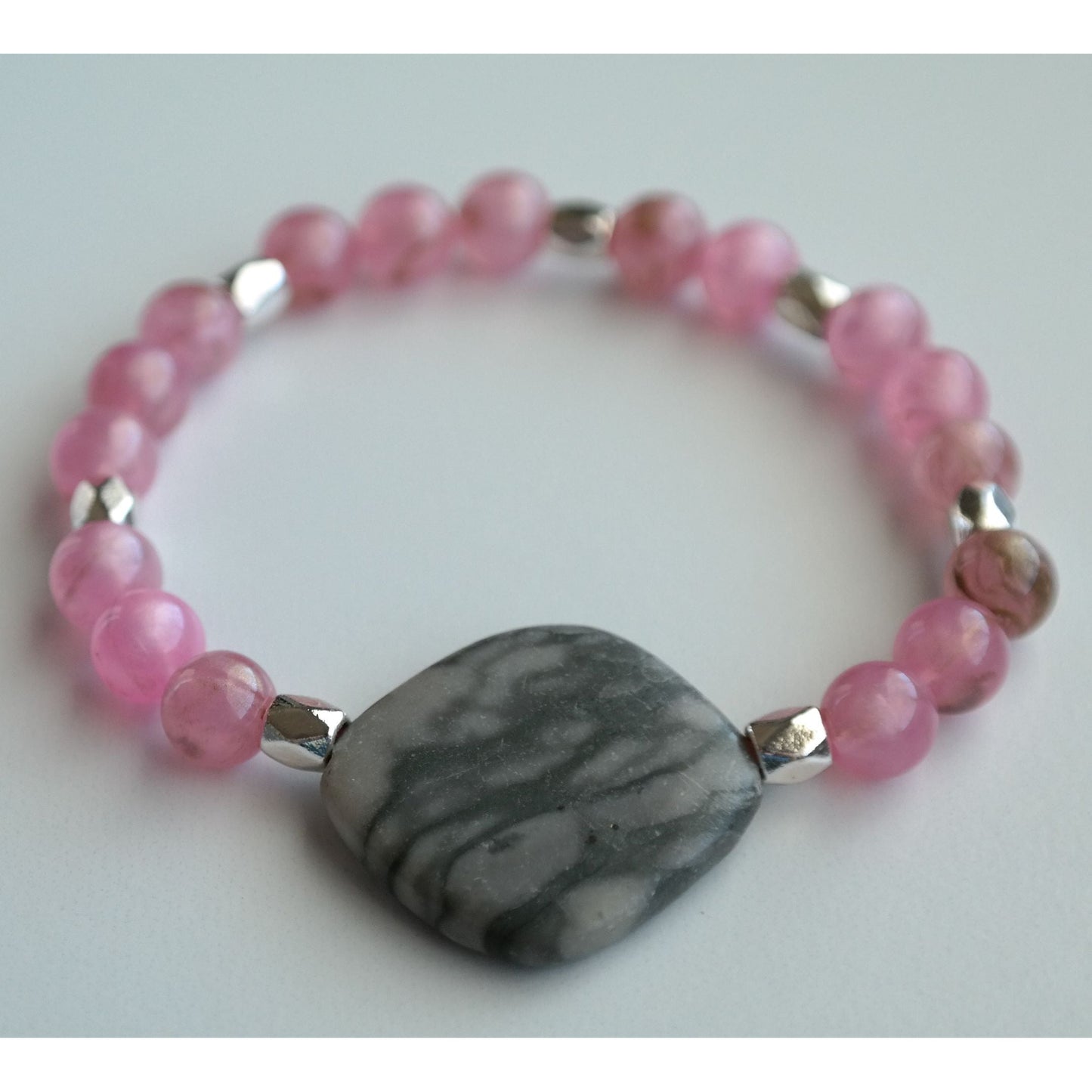 Zebra Stone Stretch Bracelet