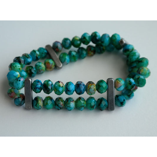Earthy Double-Strand Stretch Bracelet