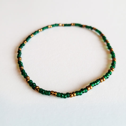 Emerald Gold Stretch Bracelet