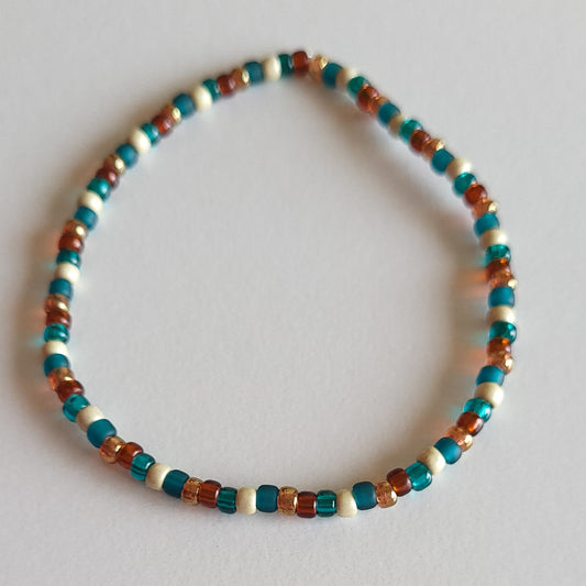 Amber Turquoise Stretch Bracelet