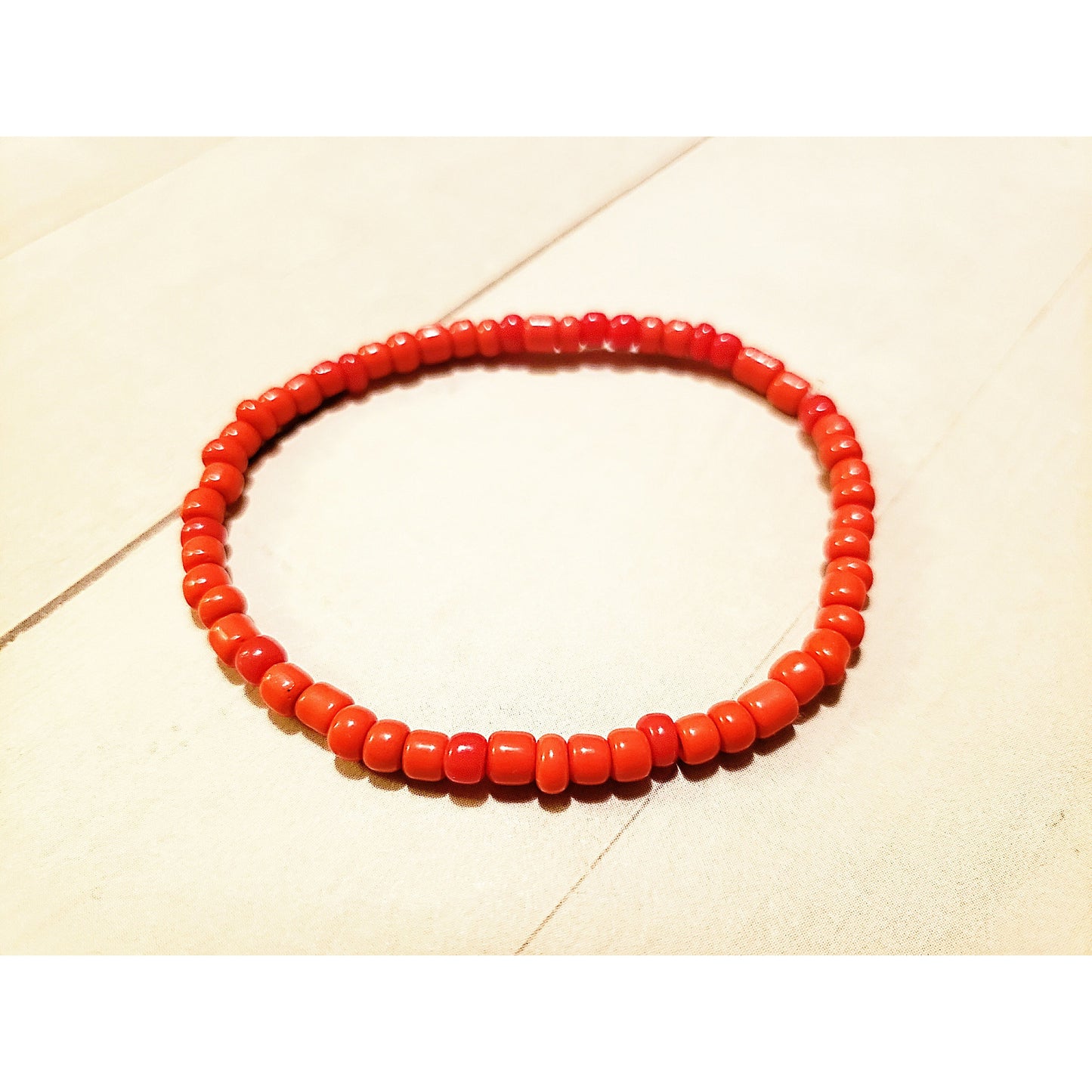 Red Orange Stretch Bracelet