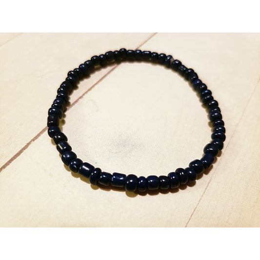 Dark Navy Blue Stretch Bracelet