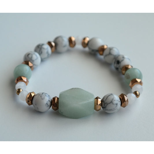 Mint Stone Chunky Stretch Bracelet